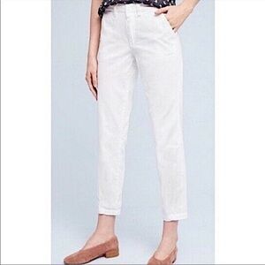 Anthropologie Relaxed Chino Pants Size 27 White